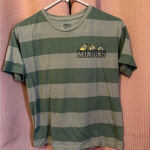 Minions Green Striped Kids Tee